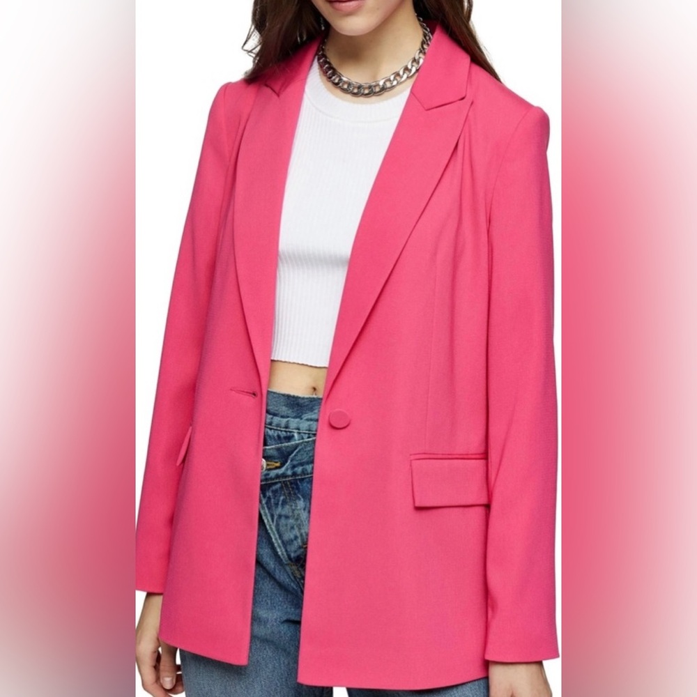 Topshop Hot Pink Blazer Size 8